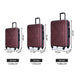 3 Piece Luggage Sets ABS Lightweight Suitcase with Two Hooks, Spinner Wheels, TSA Lock