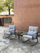 ROCKER SET CHAIR AND TEAPOY Medium grey - DTYStore