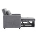 Convertible Sleeper Sofa Chair Bed with Pillow & Pocket, 3-in-1 Sofa Bed Sleeper Chair in Modern Velvet Fabric for Living Room, Bedroom, Study, Apartment, Gray - DTYStore