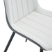 Extended Seat Cushion PU Dining Chair Set - Four Pieces.Smooth line design.Can integrate well into various modern home decoration styles.White and Dark Gray Splicing Colors. - DTYStore