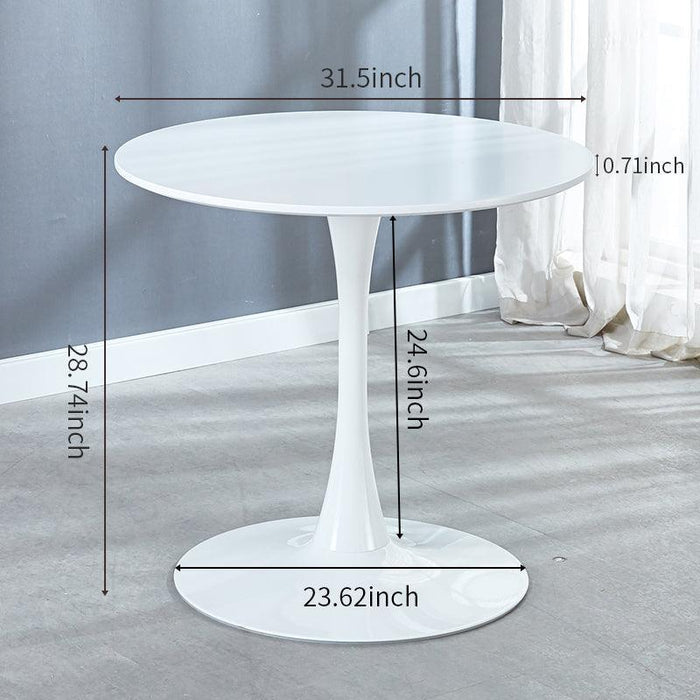 Mid-century Tulip Table for 2-4 People with Round MDF Table Top, Pedestal Dining Table, End Table