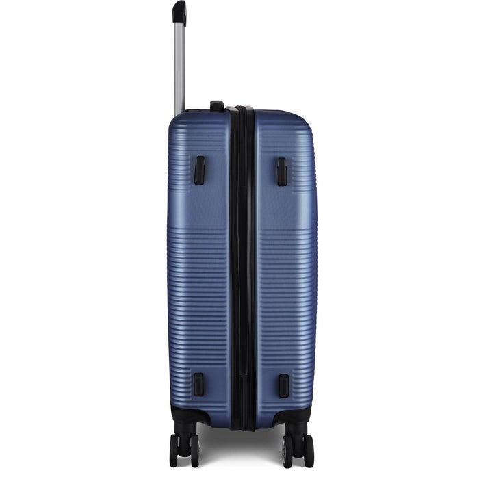 3 Piece Lightweight Luggage Set with TSA Lock, Durable Spinner Wheels and Hooks, Cross Striped