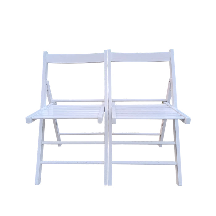 FOLDING CHAIR-2/S, FOLDABLE STYLE -WHITE - DTYStore