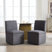 360 Degree Swivel Upholstered Dining Chairs Set of 2 Swivel Dining Room Chairs Kitchen Chairs Casters & Storage Comfy Modern Rolling Chair for Living Room Fabric Armless Chair - DTYStore