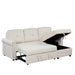 83" Modern Convertible Sleeper Sofa Bed with Storage Chaise,Beige