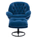 Accent chair TV Chair Living room Chair with Ottoman-Blue