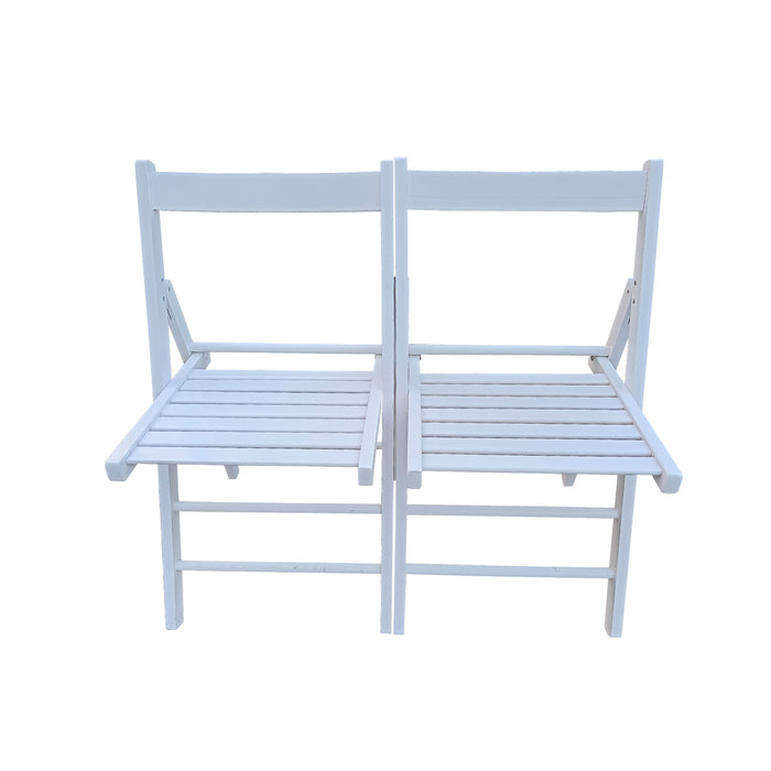 FOLDING CHAIR-2/S, FOLDABLE STYLE -WHITE - DTYStore