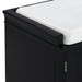 TREXM Storage Bench with 2 Drawers and 2 Cabinets, Shoe Bench with Removable Cushion for Living Room, Entryway (Black)