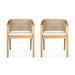 Acacia Wood Outdoor Dining Set of 5, Dining Furniture Set with 1 Table 4 Chairs, Teak and Beige - DTYStore