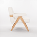 wooden leg leisure chair with handrails, cushions.uitable for living room, bedroom, study and other occasions, set of 1 - DTYStore