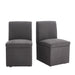 360 Degree Swivel Upholstered Dining Chairs Set of 2 Swivel Dining Room Chairs Kitchen Chairs Casters & Storage Comfy Modern Rolling Chair for Living Room Fabric Armless Chair - DTYStore