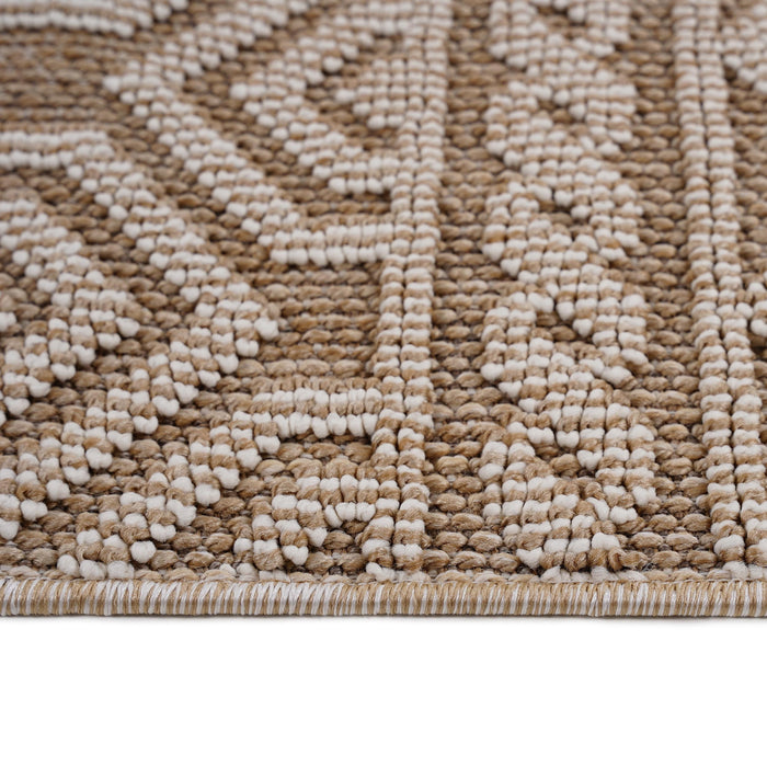 DTY Signature Collection 5X7 Mocha /Geometric Indoor/Outdoor Area Rug - DTYStore