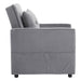 Convertible Sleeper Sofa Chair Bed with Pillow & Pocket, 3-in-1 Sofa Bed Sleeper Chair in Modern Velvet Fabric for Living Room, Bedroom, Study, Apartment, Gray - DTYStore