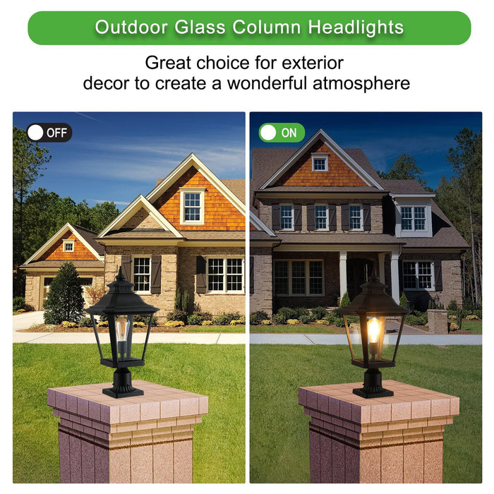 Outdoor Glass Column Headlights 1pack - DTYStore