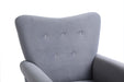 Modern Rocking Chair, Upholstered Accent Chair for Nursery, Playroom, Bedroom and Living Room, Small Contemporary Rocker, Kids Cushioned Arm Chair, Grey