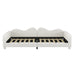 Full size Upholstered Daybed, Sherpa Fabric Sofabed with Cloud-Shaped Backrest, No Box-spring Needed, White - DTYStore