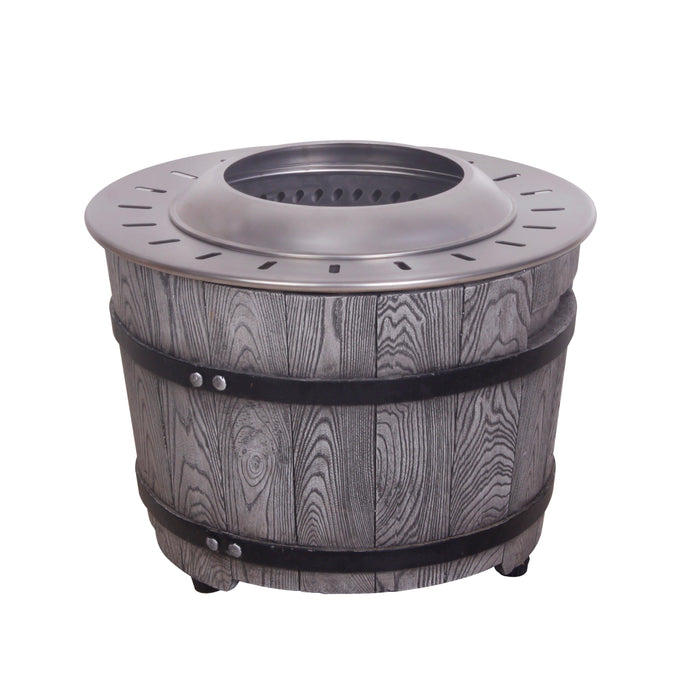 Smokeless Firepit With Wood Pellet/Twig/Wood As The Fuel, Wood Look - DTYStore