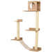 Wall-Mounted Multi-Level Cat Tree Activity Tower with Sisal-Covered Scratching Posts & an Interior Condo Area