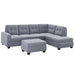 Orisfur. Modern Sectional Sofa with Reversible Chaise, L Shaped Couch Set with Storage Ottoman and Two Cup Holders for Living Room