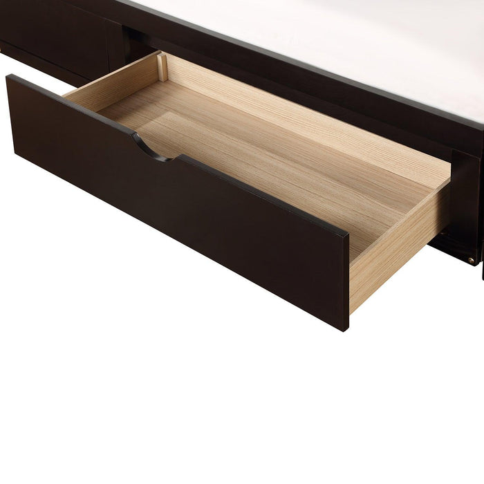 Wooden Daybed with Trundle Bed and Two Storage Drawers , Extendable Bed Daybed,Sofa Bed for Bedroom Living Room,Espresso - DTYStore
