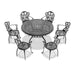 (Cushions In Random Colors)7-Piece Set Of Cast Aluminum Patio Furniture With Cushions(=OLD ITEM CODE W1710S00144) - DTYStore