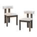 Wooden Dining Chairs Set of 2, Modern Boucle Upholstered Kitchen Side Chairs,Mid Century Modern Kitchen Chairs with Open Back Farmhouse Wooden Side Chairs for Dining Room,Living Room,Restaurant - DTYStore