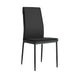 Dining chairs set of 4, Black modern kitchen chair with metal leg