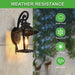 Large Outdoor Wall Sconce Lights with Clear Glass Can support multiple types of light bulbs 1pack - DTYStore