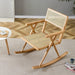 Solid Wood+Imitation Rattan Rocking Chair allows you to relax quietly indoors and outdoors, enhancing your sense of relaxation, suitable for balconies, gardens, and camping sites