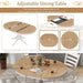 5-Piece Retro Functional Dining Table Set with Round Extendable Table and 4 Chairs