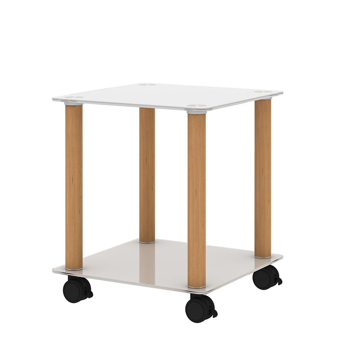 Modern 2-Tier Side Table with Storage Shelf, Sofa Table, and Night Stand