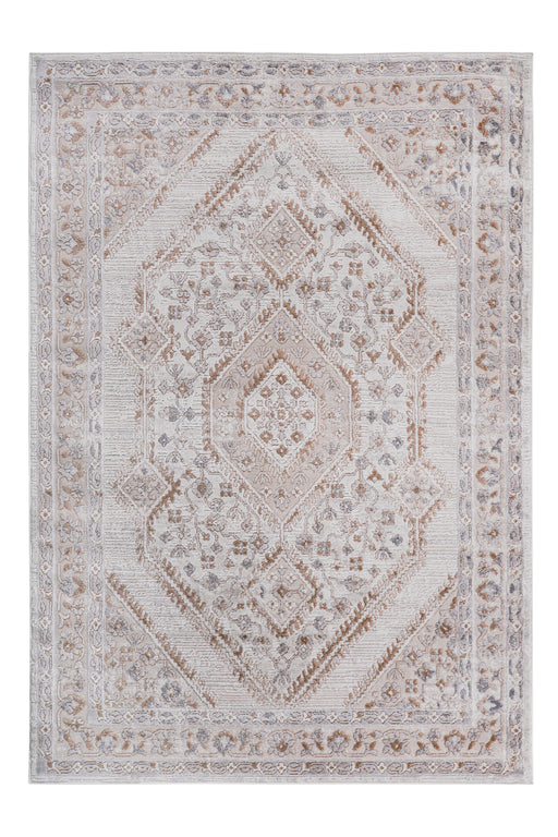 DTY Signature Collection 5X7 Cream/Ivory/Bordered Non-Shedding Living Room Bedroom Dining Home Office Stylish and Stain Resistant Area Rug - DTYStore