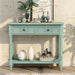 Daisy Series Console Table Traditional Design with Two Drawers and Bottom Shelf