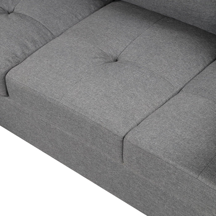 104.5" Reversible Sectional Sofa Space Saving with Storage Ottoman Rivet Ornament L-shape Couch for Small or Large Space Dorm Apartment