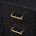 6-drawer and 2-Cabinet Retro Sideboard with Extra Large Storage Space and Gold Handles