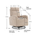 JiaDa Upholstered Swivel Glider.Rocking Chair for Nursery in Beige.Modern Style One Left Bag