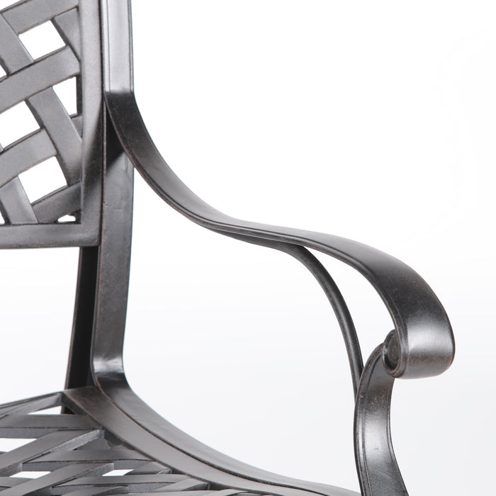 Sparta Modern Dining Arm Chair, Dupione Brown - DTYStore