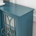 63" TV Stand, Sideboard Buffet ,Storage Cabinet, Teal Blue