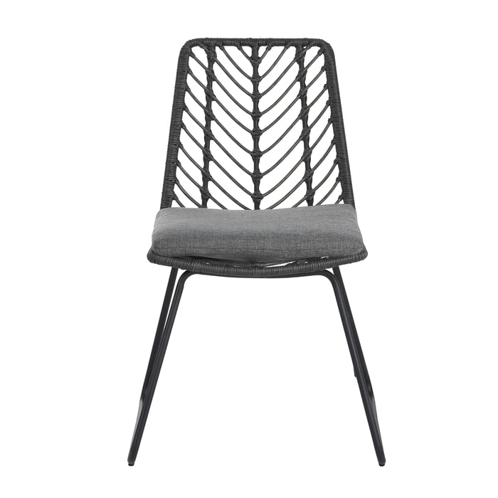 DEJA CHAIR,2PCS with 2 Cushions,Gray - DTYStore