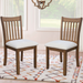 Dining Room Furniture, Dining Chair with LIGHT BROWN Finish Set of 2 Seating Chairs Cushion Seats Wooden Back Kitchen Breakfast Chairs - DTYStore