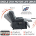 Large Size Chenille Power Lift Recliner Chair with 8-Point Vibration Massage and Lumbar Heating