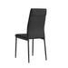 Dining chairs set of 4, Black modern kitchen chair with metal leg