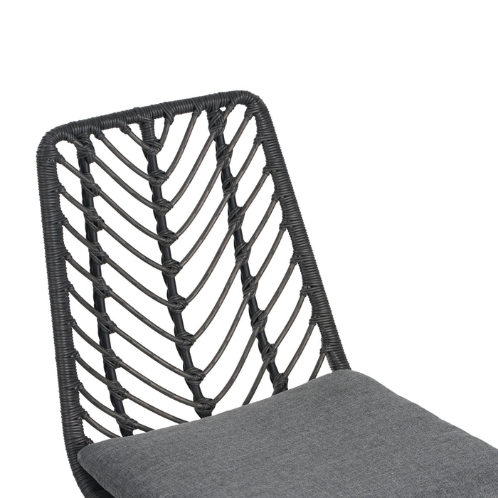 DEJA CHAIR,2PCS with 2 Cushions,Gray - DTYStore