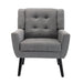 Modern Soft Linen Material Ergonomics Accent Chair Living Room Chair Bedroom Chair Home Chair With Black Legs For Indoor Home - DTYStore