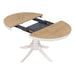 5-Piece Retro Functional Dining Table Set with Round Extendable Table and 4 Chairs