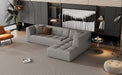 Modular Combination Living Room Sofa Set, Modern Minimalist Upholstered Sofa Bed, L-Shaped