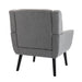 Modern Soft Linen Material Ergonomics Accent Chair Living Room Chair Bedroom Chair Home Chair With Black Legs For Indoor Home - DTYStore
