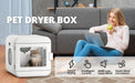 Pet Hair Dryer Box, Ultra Quiet Blow Dryer 6L Capacity for Cats and Small Dogs, Professional Fast Drying Blower, Intelligent Control, Adjustable Temperature and Time, 360 Degree Warm Wind - DTYStore