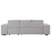 104.5" Pull Out Sleeper Sofa Reversible L-Shape 3 Seat Sectional Couch with Storage Chaise and 2 Stools for Living Room Furniture Set,Gray