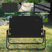 Outsunny Double Folding Camping Chair, Loveseat for 2 Adults, Portable Camping Couch with Wood Armrest & Cupholders, for Backpacking, Beach, Sports Travel, Black - DTYStore